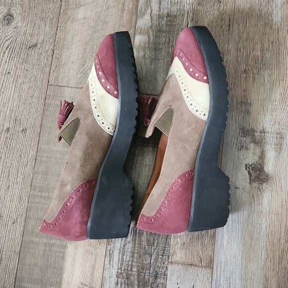 Gentle Souls Women's Briminee Multi-colored Suede Loafers Size 6 Tassels - Picture 4 of 9